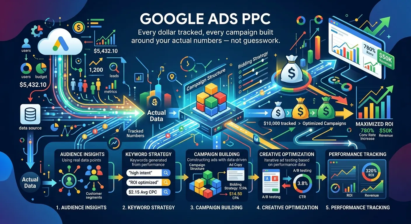 An abstract Google Ads workflow